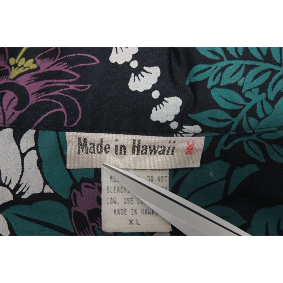 Made in Hawaii USA vintage Hawaiian floral print short sleeve‎ shirt XL - Picture 7 of 10